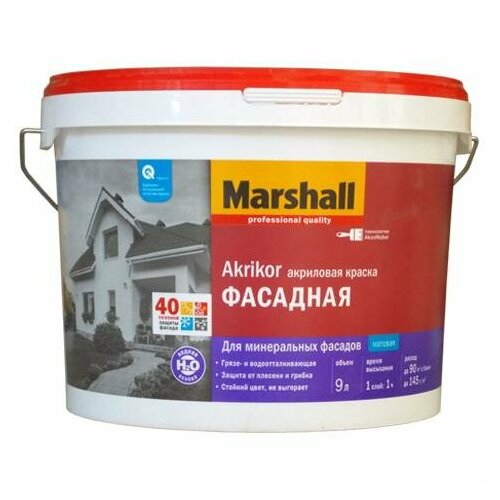 MARSHALL Краска AKRIKOR структурная фасадная BW 10 л (Стройка)