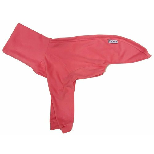 WOOFLER / Одежда для собак мелких и средних пород водолазка для уиппета из флиса, корраловый цвет, размер S40