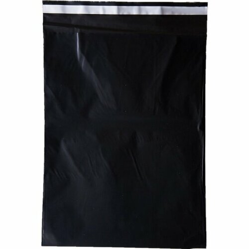 Курьерский пакет Комус Корд , без печати, без кармана, чер,240х320+40,40мкм,100шт/уп