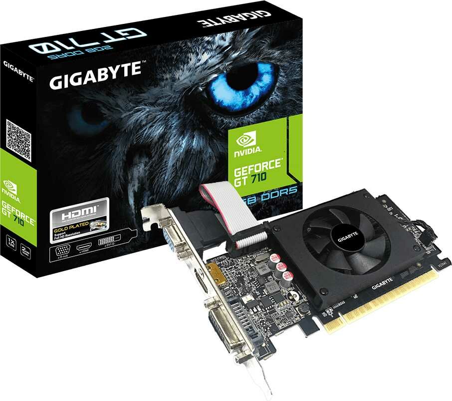 Видеокарта GIGABYTE GeForce GT 710 2GB (GV-N710D5-2GIL), Retail