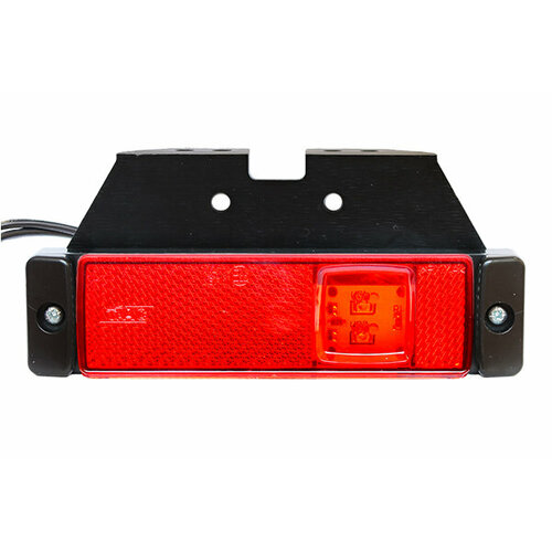 Фонарь габаритный LED 12-24V, красный (116х32мм, 2-светодиода, с кронштейном, M720307, M551444) фонарь задний для прицепа светодиодный красный led комплект 2 шт 12 24v