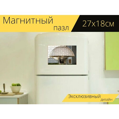 фото Магнитный пазл "теплее, терраса, обогреватель" на холодильник 27 x 18 см. lotsprints