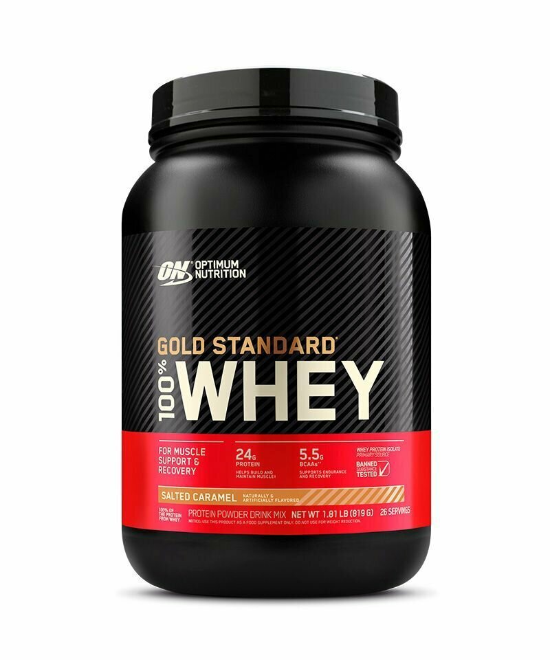 Протеин сывороточный для набора мышечной массы Optimum Nutrition 100% Whey Gold Standard, 907 г, вкус: банан