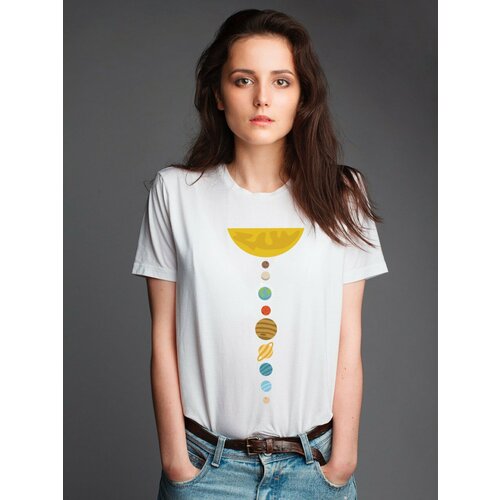 фото Футболка just4you, размер 3xl, оранжевый, белый