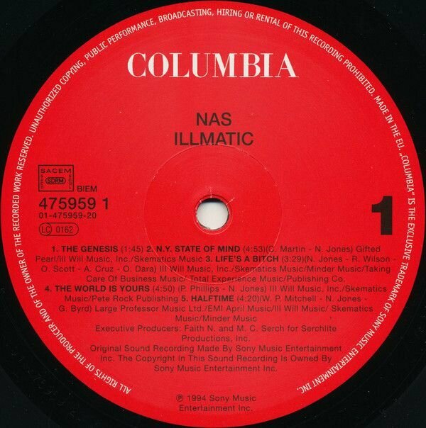 NAS NAS - Illmatic Columbia - фото №6