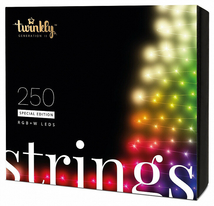 Умная гирлянда Twinkly Strings Special Edition светодиодная 250 ламп 20 м, прозрачный провод