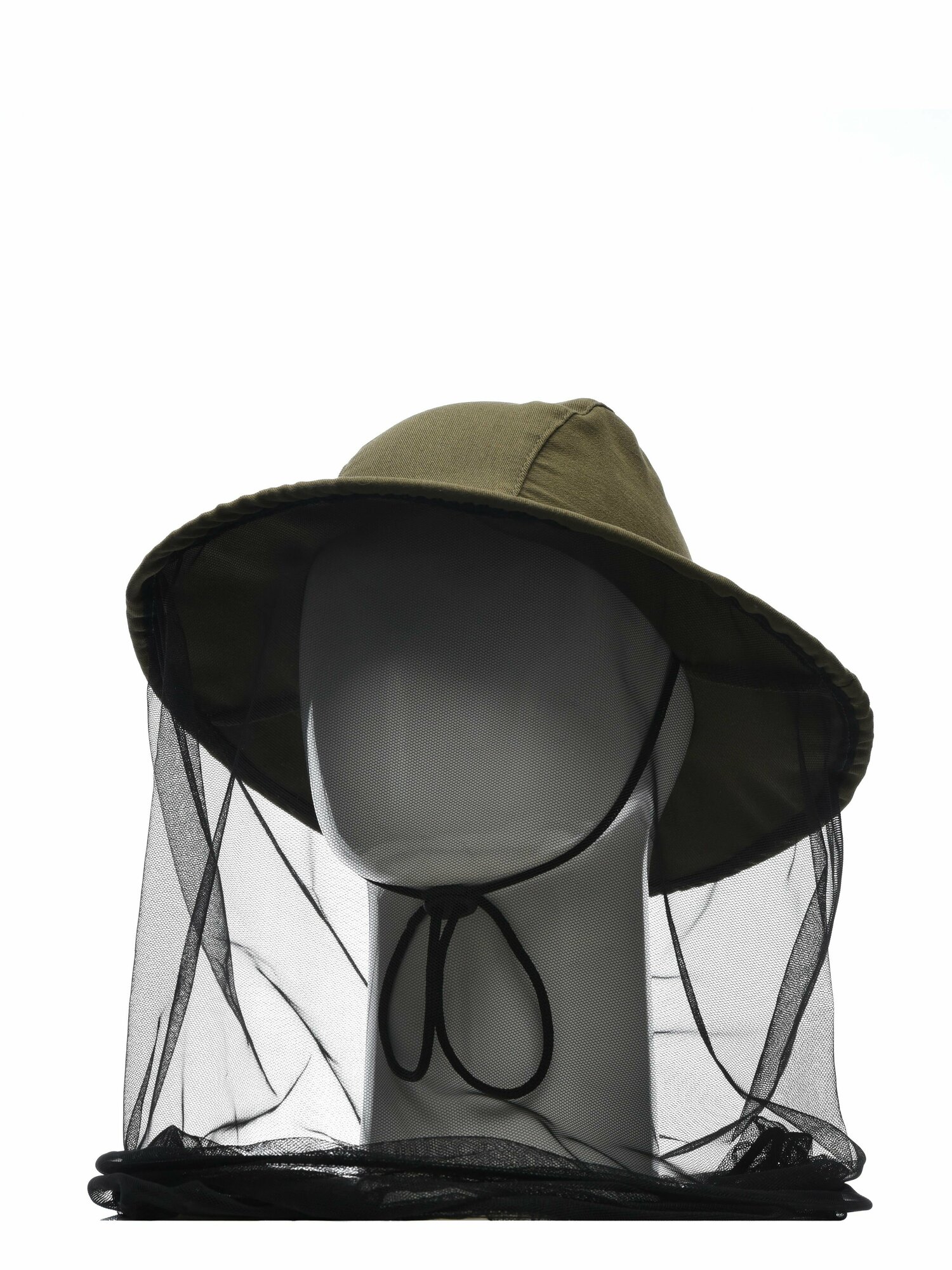 Панама мужская летняя солнцезащитная Huntsman для рыбалки и охоты с кольцом Антигнус, москитной сеткой, смесовая ткань, цвет хаки (р.58)