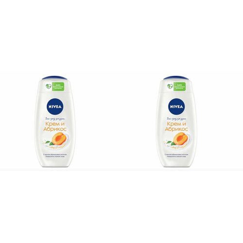 Nivea Гель для душа Крем и абрикос,250 мл,2 шт