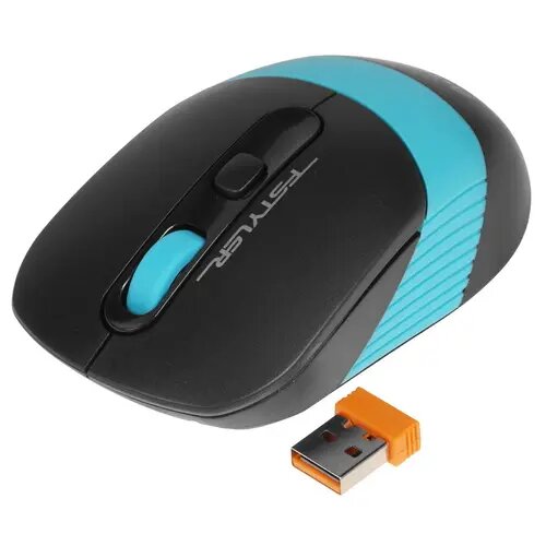 Мышь беспроводная A4Tech Fstyler FG10S, 2000 dpi, USB, черный/синий (FG10S BLUE)