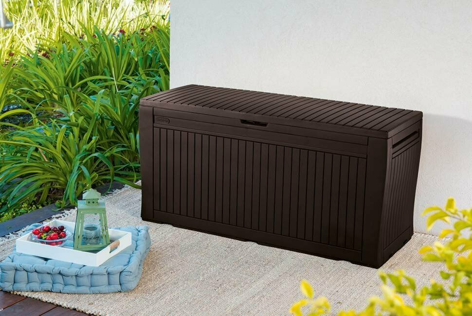 Сундук Keter Камфи COMFY STORAGE BOX 270L графит - фотография № 4