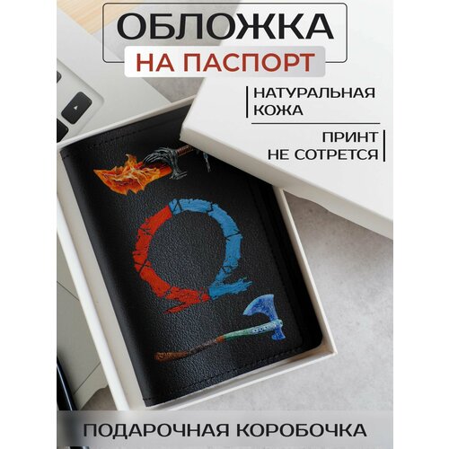 фото Обложка для паспорта russian handmade обложка на паспорт god of war: ragnarok op02167, черный