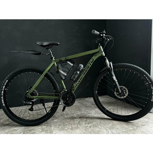 Велосипед 29 Richiesto Алюминиевая рама 195 Горный ВзрослыйПодростковый зеленый 2450000₽