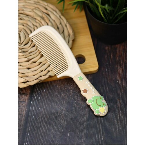 Расческа для волос, гребень Funny frog brown