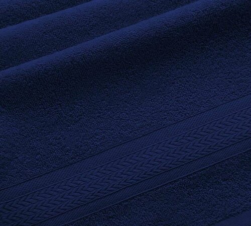 Полотенце Махровое «Утро Темно-Синий» 70х130 плотность 400 г/м2