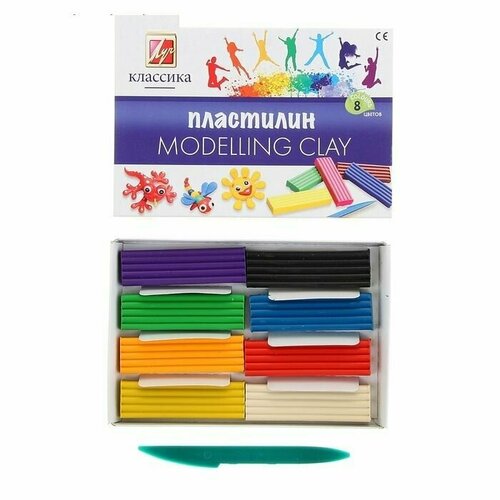 Пластилин 8 цветов 160 г Классика 266₽