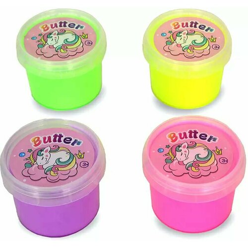 Слайм Стекло ассорти 4 цв 75г 00-00001213123112391243 19 шт Butter 499₽