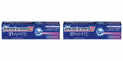 Blend-a-med Зубная паста 3D White Бодрящая свежесть, 2 уп. x 100мл
