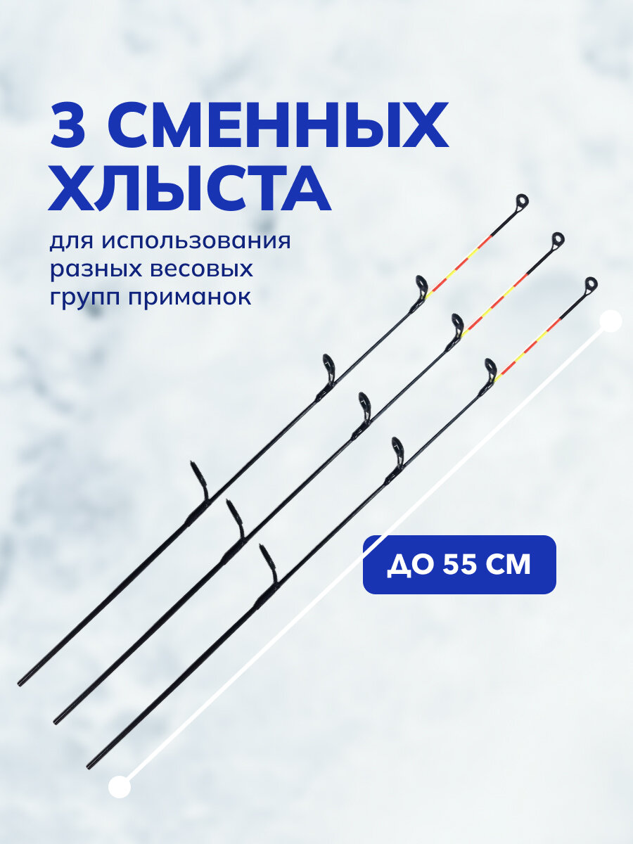 Удочка зимняя спиннинг для рыбалки фидер на щуку и окуня — фото 1