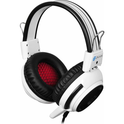 Наушники с микрофоном OKLICK HS-G300 ARMAGEDDON белый/черный 2.3м мониторы белый, черный