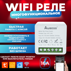 Умное реле 16А Wi-fi Tuya, работает с Алисой, Original 3840 W Max