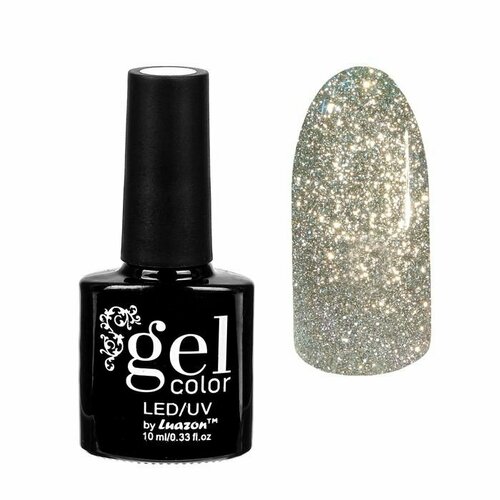 Гель-лак для ногтей Сверкающая платина, трёхфазный LED/UV, 10мл, цвет 001 золотой (комплект из 5 шт)