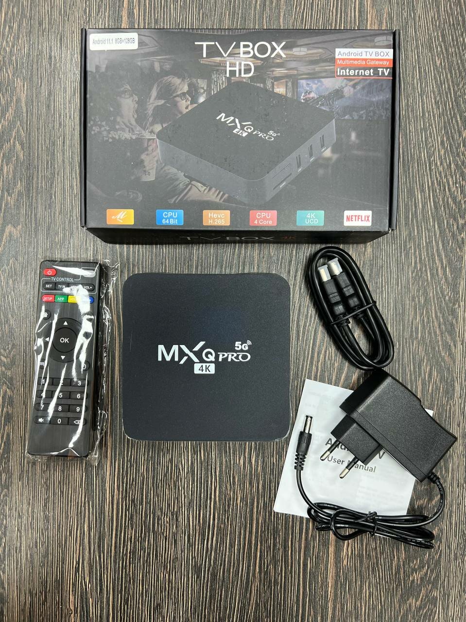 Андроид приставка для тв Smart TV Box MXQ PRO 4K / смарт приставка для телевизора 8ГБ / 128 ГБ