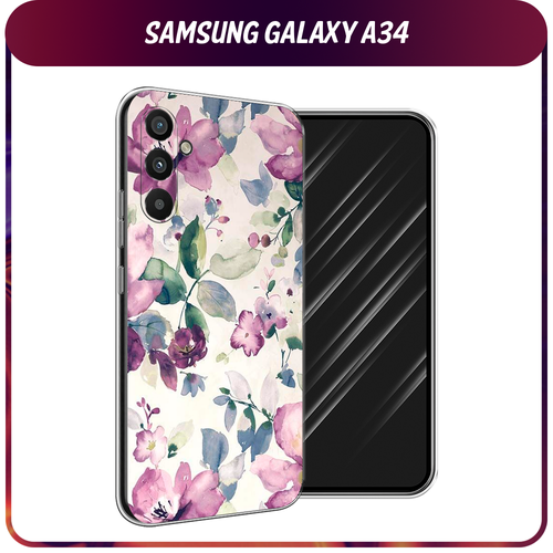 силиконовый чехол modern david на samsung galaxy a34 самсунг галакси a34 Силиконовый чехол на Samsung Galaxy A34 / Самсунг A34 Акварельная нежность