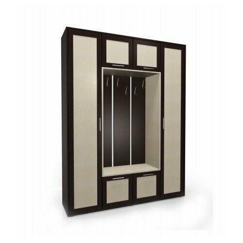 Прихожая Мебелайн «Мебелайн – 17» Корпус венге/вставка дуб молочный