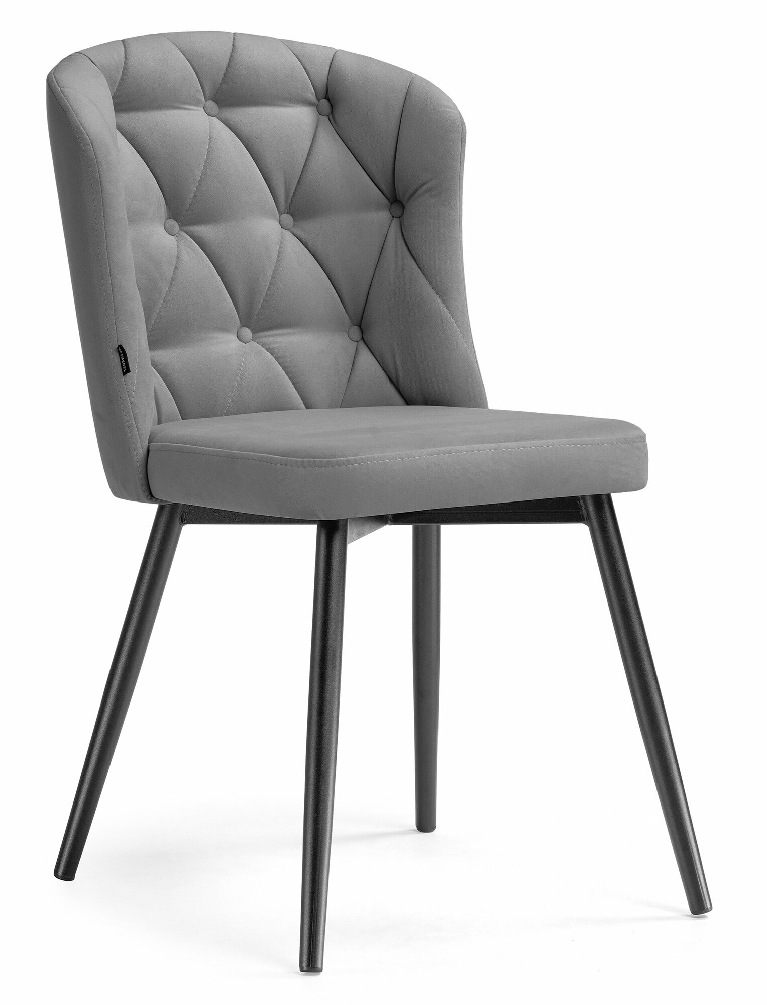 фото Стул на металлокаркасе Woodville Алиссум velutto 12 / черный