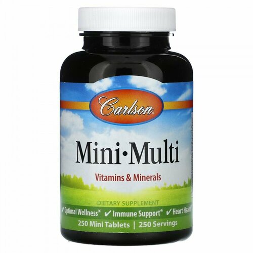 Carlson, Mini Multi, 250 Mini Tablets