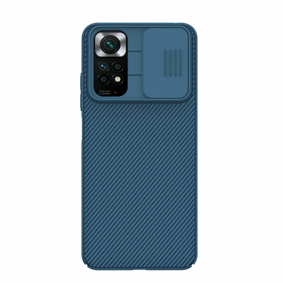 фото Накладка Nillkin Cam Shield пластиковая для Xiaomi Redmi Note 11 / Note 11S 4G Blue (синяя)
