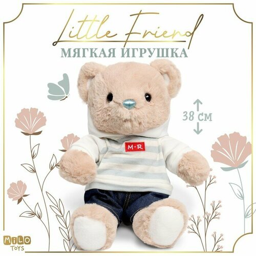 Мягкая игрушка Little Friend, мишка в джинсах и кофте