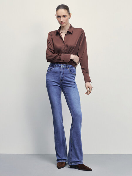 Джинсы буткат Zarina bootcut, размер XS (RU 42)/170, индиго