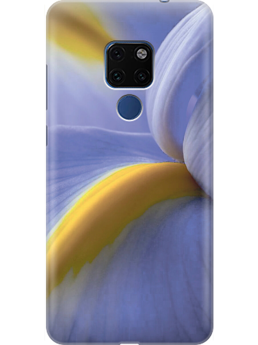 Силиконовый чехол на Huawei Mate 20, Хуавей Мейт 20 с принтом "Синяя калла"
