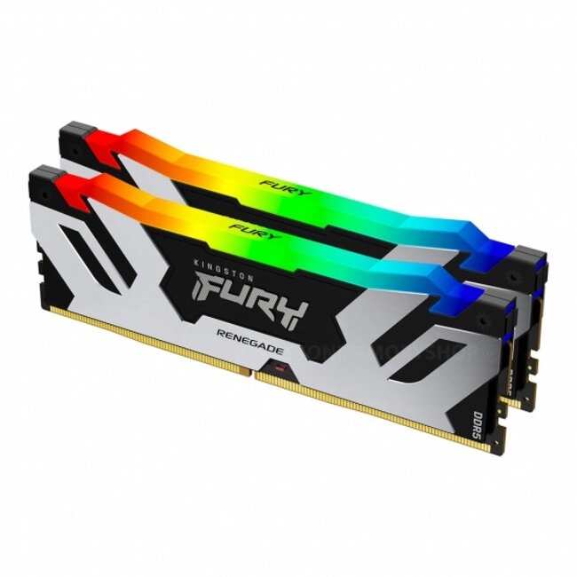 Оперативная память Kingston DDR5 96GB 6000MT/s DDR5 CL32 DIMM (Kit of 2) FURY Renegade RGB XMP (KF560C32RSAK2-96)