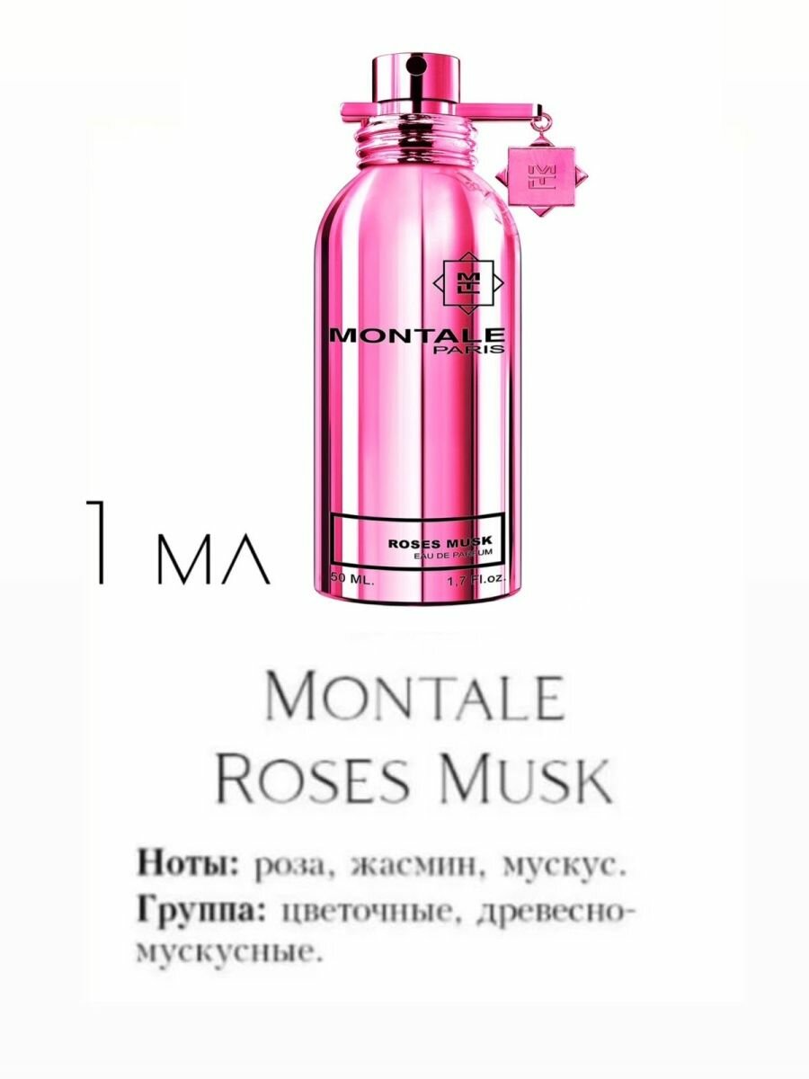 Духи по мотивам селективного аромата MONTALE ROSES MUSK 1 мл