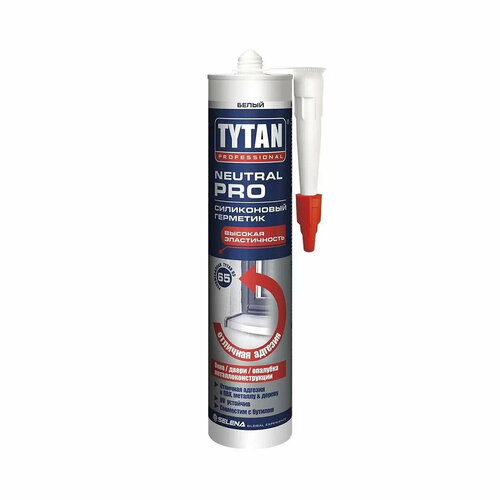 Нейтральный силиконовый герметик Tytan Professional Neutral PRO 18053, 280 мл, белый