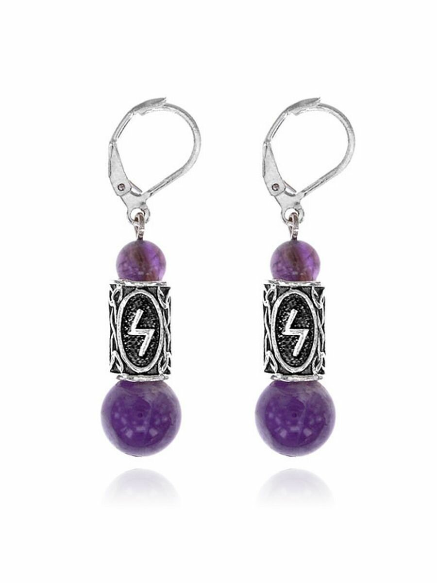 Серьги Вербица, размер 45 мм, серебряный