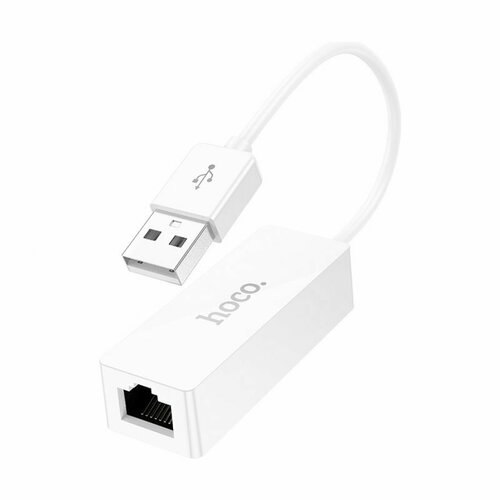 Переходник (адаптер) Hoco UA22 USB-RJ-45, белый переходник адаптер espada rj 45 usb erjm20f черный