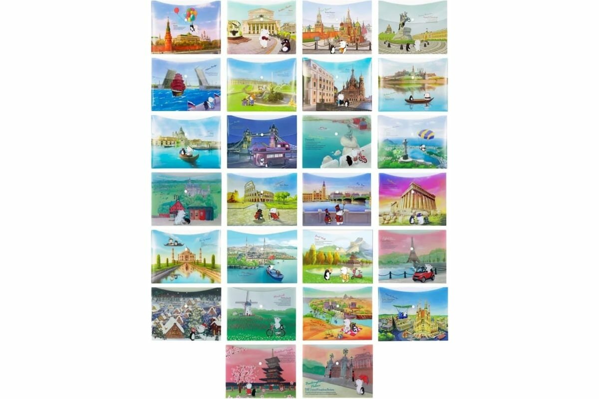 Папка-конверт на кнопке "Москва" (A7580MC) - фото №4