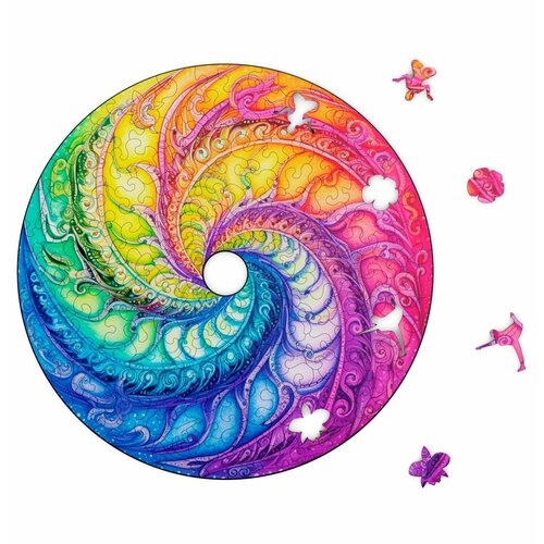 Деревянный пазл мандала 