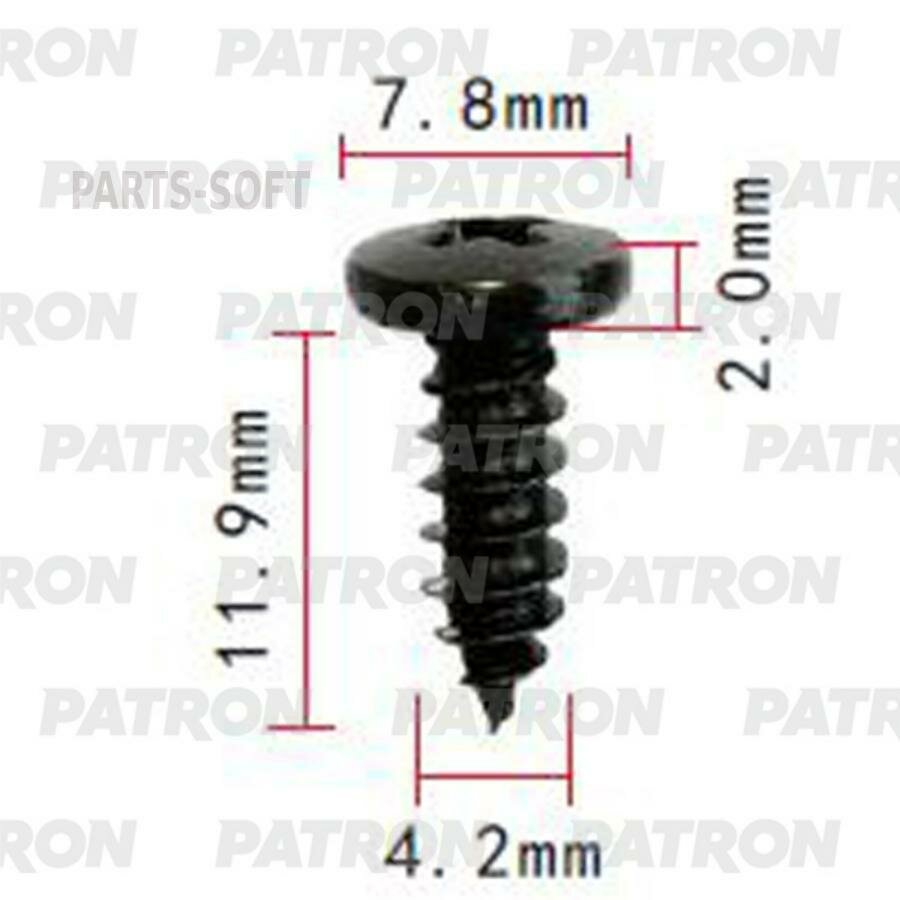 фото PATRON P37-2146 Саморез Toyota Применяемость: Саморез 4.2x12mm