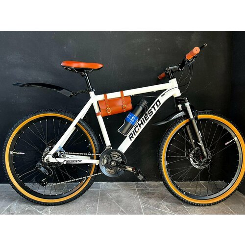 Велосипед 26 Richiesto алюминиевая рама 19 Горный Взрослый Подростковый белый с коричневым 25900₽