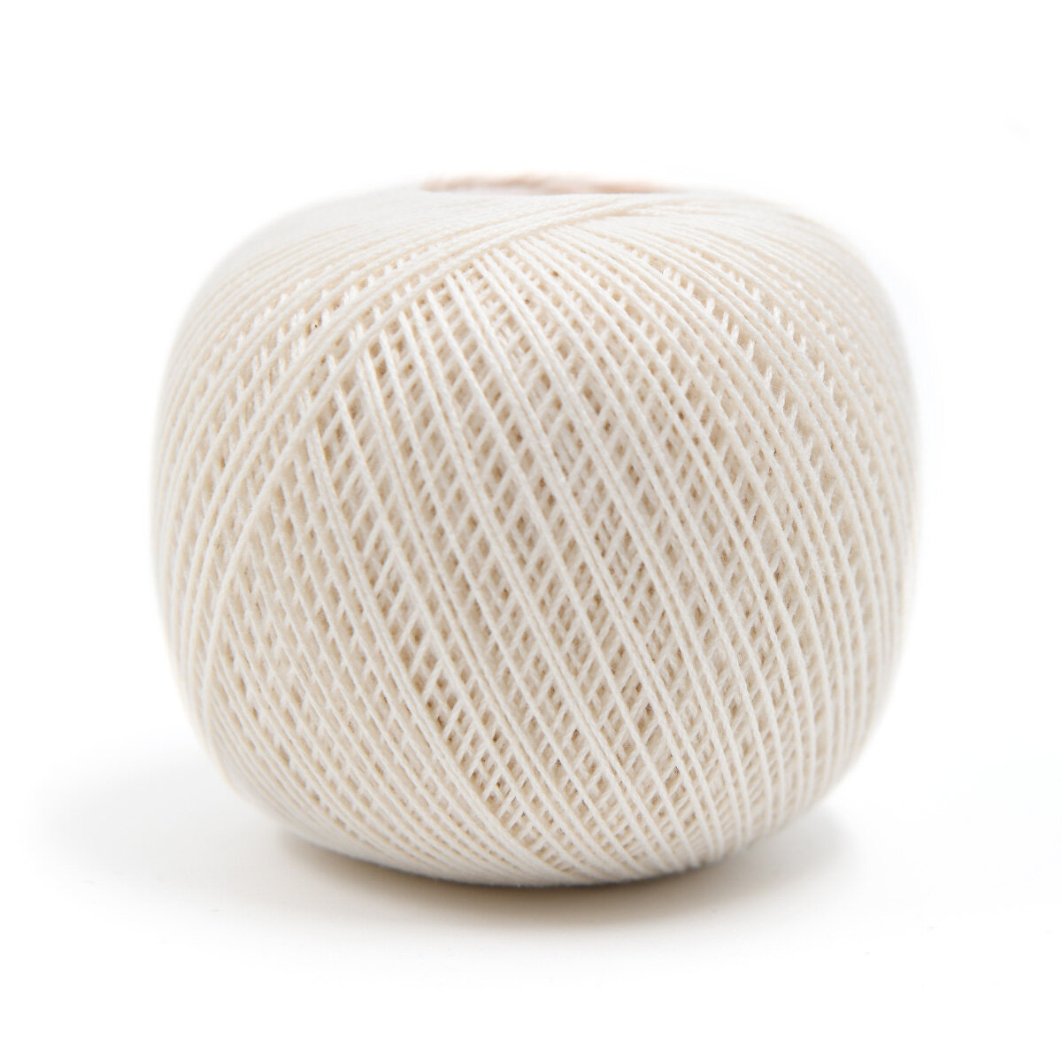 Нитки для вязания и плетения 'роза' (100% хлопок), 50г, 330м (0102 молочный), 6 мотков