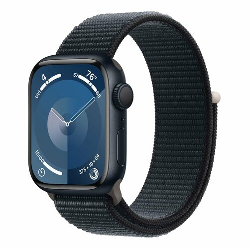 умные часы apple watch series se gen 1 40 мм aluminium case gps ru серый космос тёмная ночь Умные часы Apple Watch Series 9 41 мм Aluminium Case GPS, Midnight Sport Loop (MR8Y3)