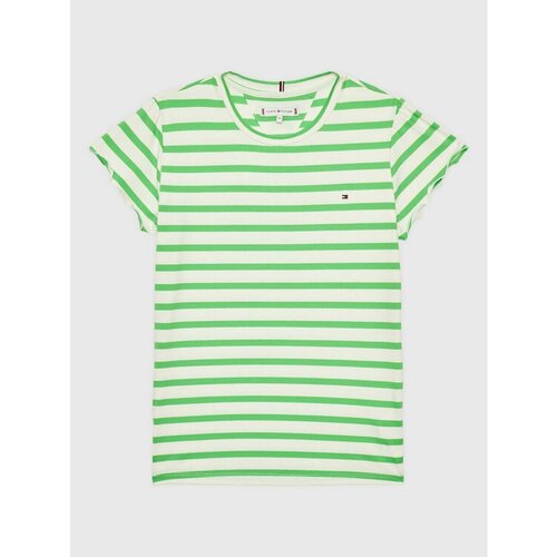 футболка tommy hilfiger размер 10 12y [mety] белый Футболка TOMMY HILFIGER, размер 12Y [METY], зеленый, белый