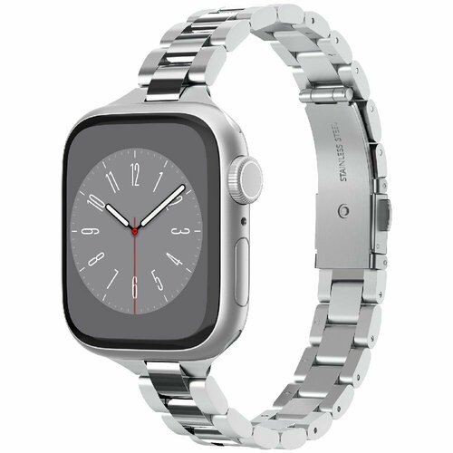 Ремешок Spigen на Apple Watch (41/40/38 mm) (AMP06357) Modern Fit 316L / Спиген для Эпл Вотч металлический, серебристый ремешок spigen modern fit band для apple watch 38 41mm silver