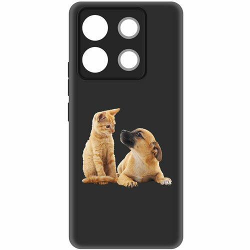 Чехол-накладка Krutoff Soft Case Лучшие друзья для Xiaomi Poco X6 черный чехол накладка krutoff soft case лучшие друзья для xiaomi 12 pro черный