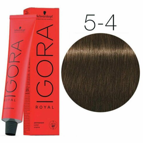 Schwarzkopf Igora Royal - 5-4 Светло-коричневый бежевый Стойкая крем-краска для волос 60 мл