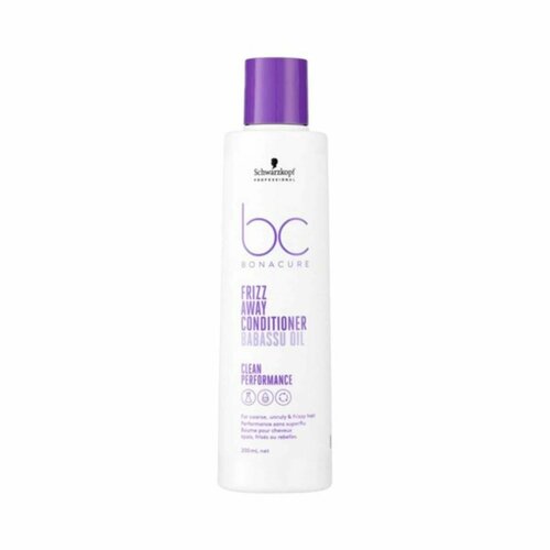 Schwarzkopf BC Bonacure Frizz Away Conditioner - Кондиционер разглаживающий для жестких и непослушных волос 200 мл кондиционер для волос jkeratin anti frizz кондиционер для разглаживания непослушных и пушистых волос